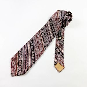 Vintage paisley striped mens necktie 70s 80s Robert Stewert for Daytons